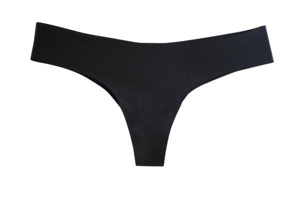 tanga delantera negro transparente